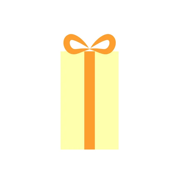 Подарункова Коробка Прикрашена Різнокольоровими Стрічками — стоковий вектор