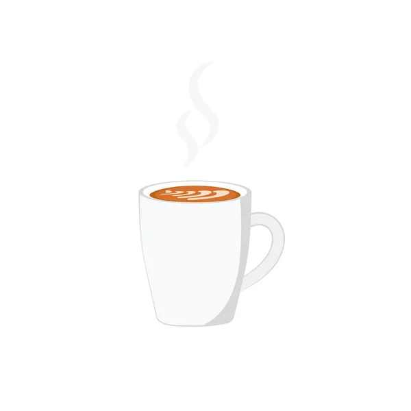 Чашка Кофе Векторная Иллюстрация Свежего Кофе — стоковый вектор