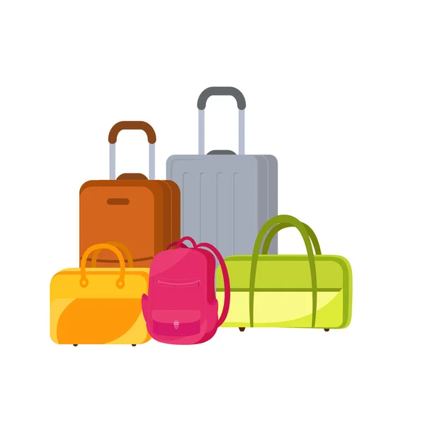 Suitcases Luggage Travel Adventure — Stock Vector