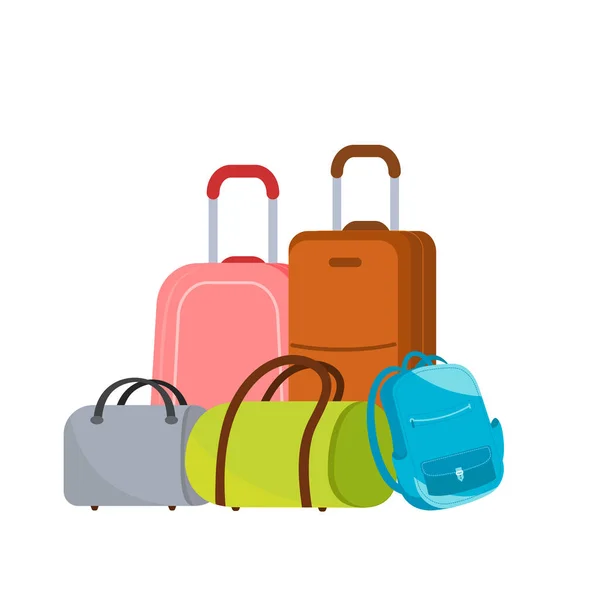 Suitcases Luggage Travel Adventure — Stock Vector