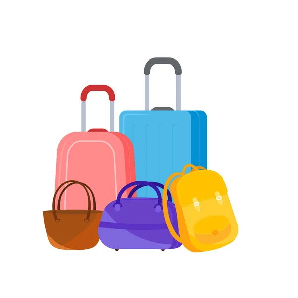 Suitcases Luggage Travel Adventure — Stock Vector