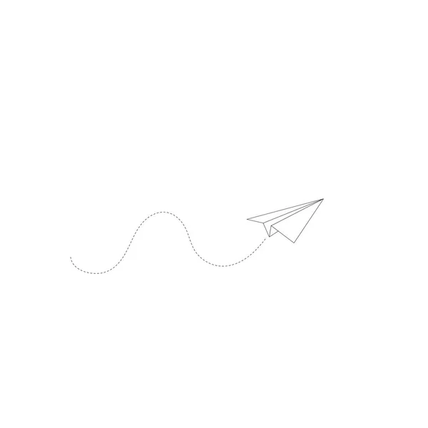 Paper Plane Flight Path Path Business — Image vectorielle