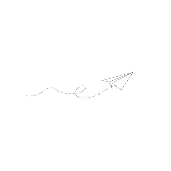 Paper Plane Flight Path Path Business — Image vectorielle