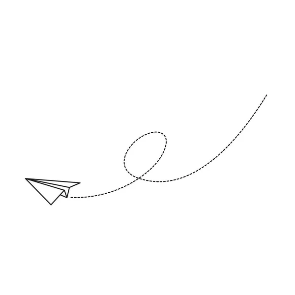 Paper Plane Flight Path Path Business — Archivo Imágenes Vectoriales