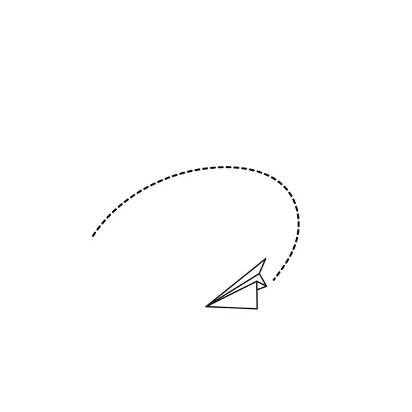 Paper Plane Flight Path Path Business — Image vectorielle