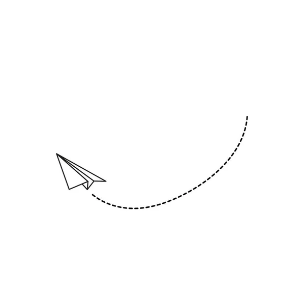 Paper Plane Flight Path Path Business — Image vectorielle