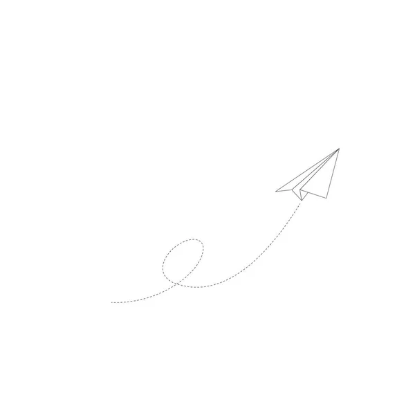 Paper Plane Flight Path Path Business — 스톡 벡터