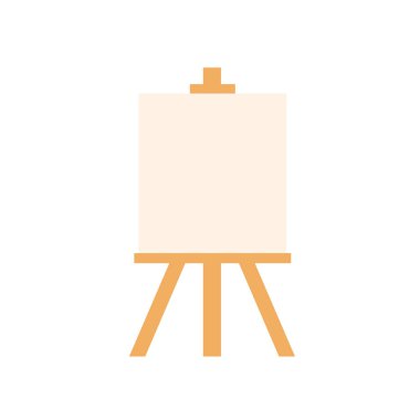 Renkli masa ve beyaz kağıdın ahşap sehpa şablonu, resim sehpasında boş tuval, beyaz çizim kağıdı