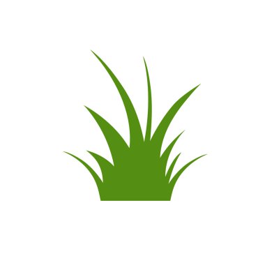 Beyaz Arkaplanda Yeşil Çimen, Çiçekler