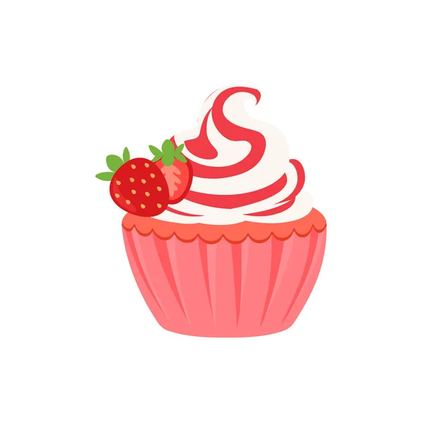 Party Cupcakes Halten Sie Kuchen Geburtstagsfeiern Cupcakes Verschiedenen Geschmacksrichtungen Schokolade — Stockvektor