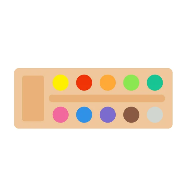 Materiales Pintura Paletas Colores Tubos Colores Acuarelas Pinturas Óleo Pinturas — Vector de stock