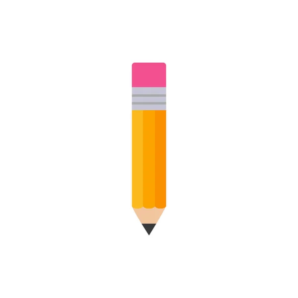 Žlutá Tužka Školní Potřeby Kreativita Koncepce Vzdělávání Design — Stockový vektor