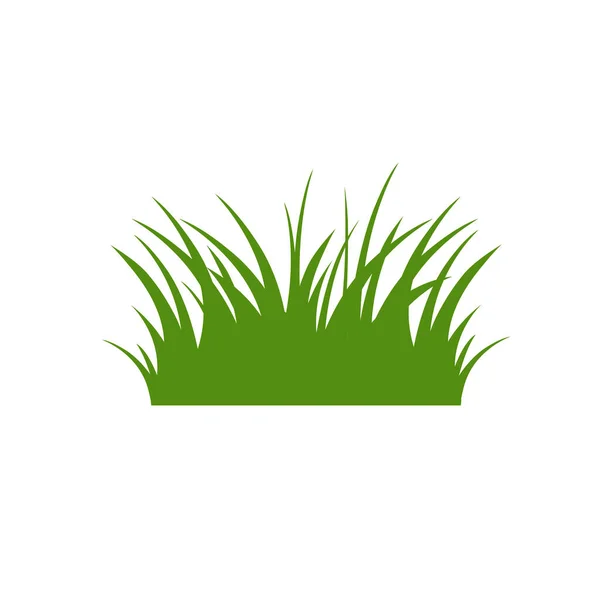 Groen Gras Geïsoleerd Witte Achtergrond Bloemen — Stockvector