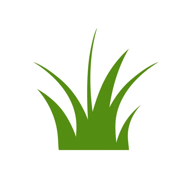 Groen Gras Geïsoleerd Witte Achtergrond Bloemen — Stockvector
