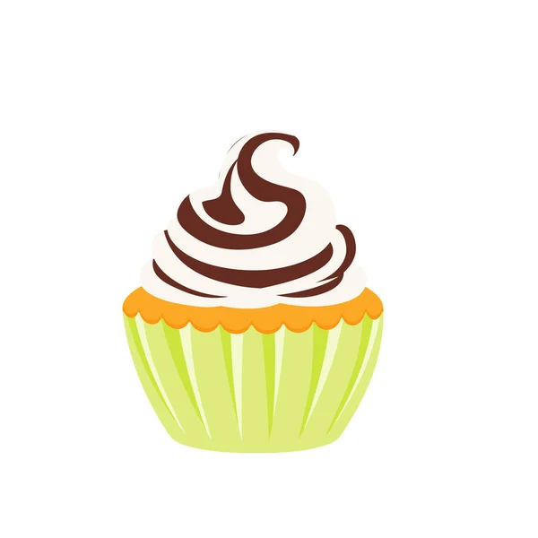 Party Cupcakes Houd Taarten Verjaardagsfeestjes Cupcakes Van Verschillende Smaken Chocolade — Stockvector