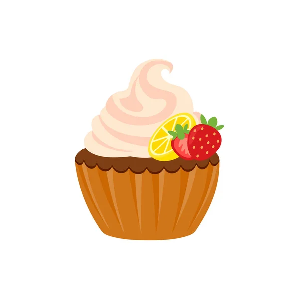 Babeczki Przyjęcie Zachowaj Ciasta Przyjęcia Urodzinowe Babeczki Różnych Smakach Czekolada — Wektor stockowy