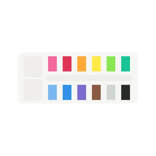 Materiales Pintura Paletas Colores Tubos Colores Acuarelas Pinturas Óleo Pinturas — Vector de stock