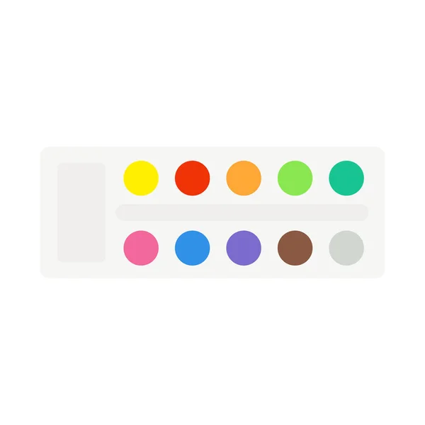 采购产品绘画用品 色彩调色板 彩色管 水彩画 丙烯酸涂料 — 图库矢量图片