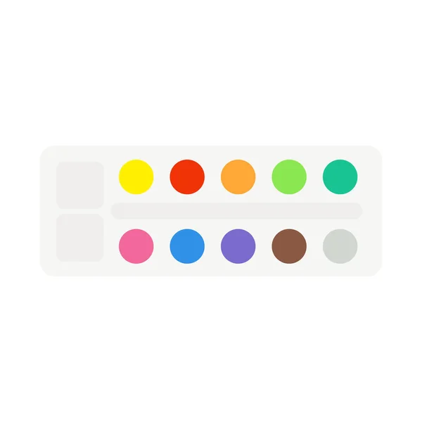 采购产品绘画用品 色彩调色板 彩色管 水彩画 丙烯酸涂料 — 图库矢量图片