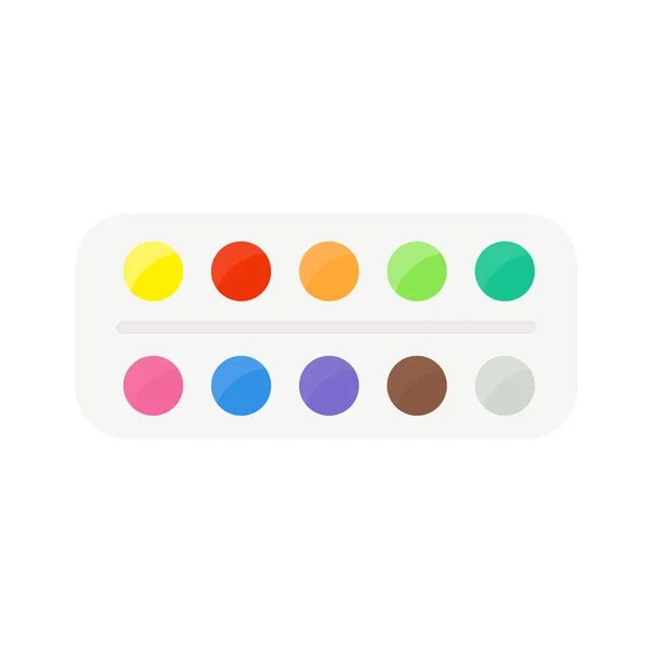 Malířské Potřeby Barevné Palety Barevné Trubice Akvarely Olejomalby Akrylové Barvy — Stockový vektor