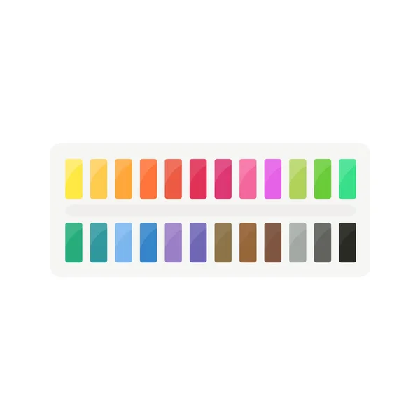 Artykuły Malarskie Palety Kolorów Kolorowe Tuby Akwarele Farby Olejne Farby — Wektor stockowy