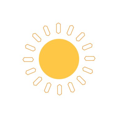 Parlayan güneş, küresel güneş ikonu, karikatür metin çerçevesi, çeşitli dairesel konuşma baloncukları, sohbet