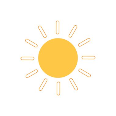 Parlayan güneş, küresel güneş ikonu, karikatür metin çerçevesi, çeşitli dairesel konuşma baloncukları, sohbet