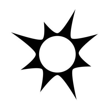 Parlayan güneş, küresel güneş ikonu, karikatür metin çerçevesi, çeşitli dairesel konuşma baloncukları, sohbet