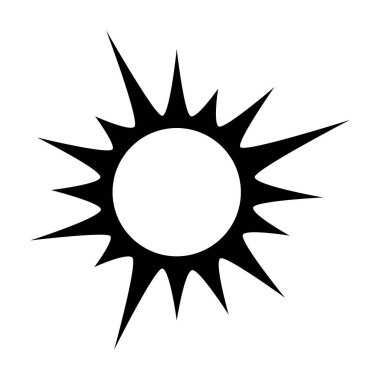 Parlayan güneş, küresel güneş ikonu, karikatür metin çerçevesi, çeşitli dairesel konuşma baloncukları, sohbet