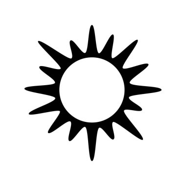 Parlayan güneş, küresel güneş ikonu, karikatür metin çerçevesi, çeşitli dairesel konuşma baloncukları, sohbet