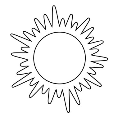 Parlayan güneş, küresel güneş ikonu, karikatür metin çerçevesi, çeşitli dairesel konuşma baloncukları, sohbet