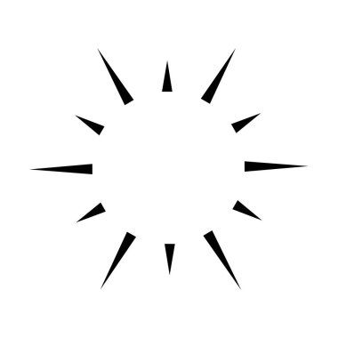 Parlayan güneş, küresel güneş ikonu, karikatür metin çerçevesi, çeşitli dairesel konuşma baloncukları, sohbet