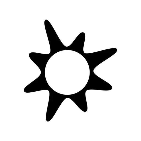 Sol Brillante Icono Del Sol Esférico Marco Texto Dibujos Animados — Vector de stock