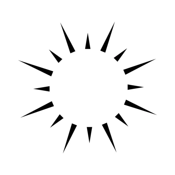 Soleil Brillant Icône Soleil Sphérique Cadre Texte Bande Dessinée Diverses — Image vectorielle