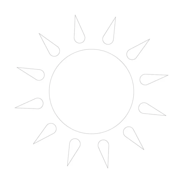 Sol Brillante Icono Del Sol Esférico Marco Texto Dibujos Animados — Archivo Imágenes Vectoriales