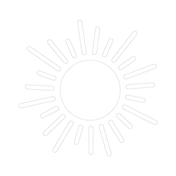 Zářící Slunce Kulatá Ikona Slunce Kreslený Textový Rámeček Různé Kruhové — Stockový vektor