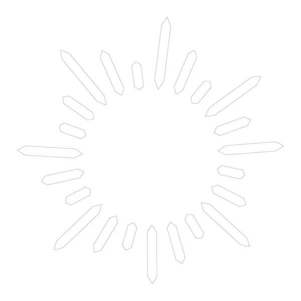 Sol Brillante Icono Del Sol Esférico Marco Texto Dibujos Animados — Archivo Imágenes Vectoriales
