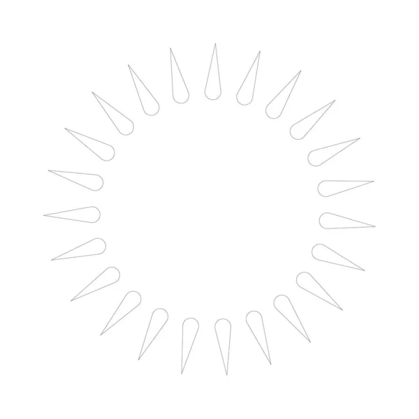 Сяюче Сонце Сферична Піктограма Сонця Мультяшна Текстова Рамка Різні Кругові — стоковий вектор