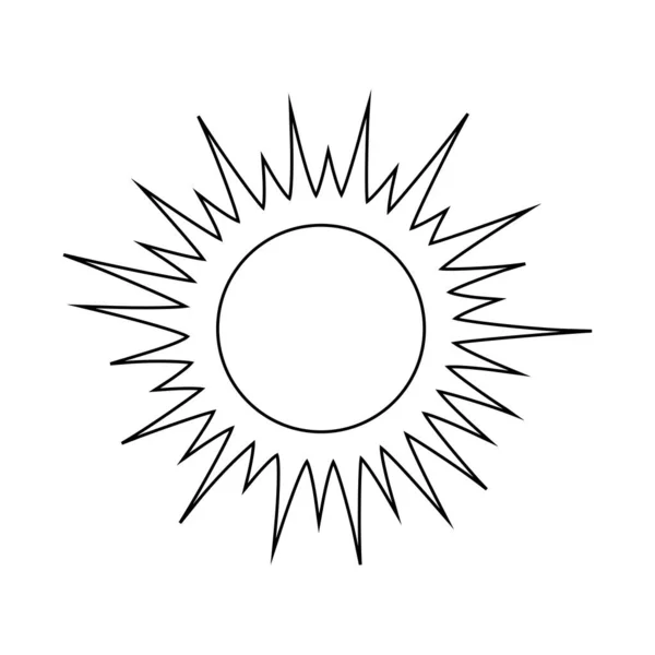 Shining Sun Spherical Sun Icon Cartoon Text Frame Various Circular — Stock Vector