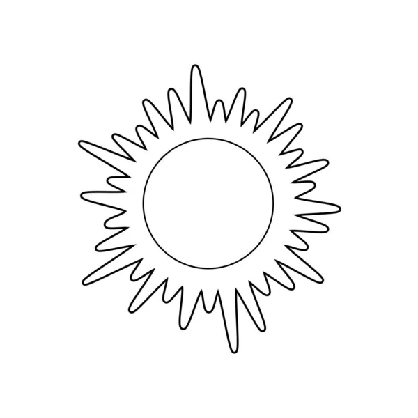 Shining Sun Spherical Sun Icon Cartoon Text Frame Various Circular — Stock Vector