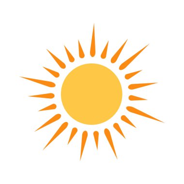 Parlayan güneş, küresel güneş ikonu, karikatür metin çerçevesi, çeşitli dairesel konuşma baloncukları, sohbet