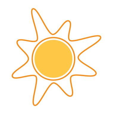 Parlayan güneş, küresel güneş ikonu, karikatür metin çerçevesi, çeşitli dairesel konuşma baloncukları, sohbet