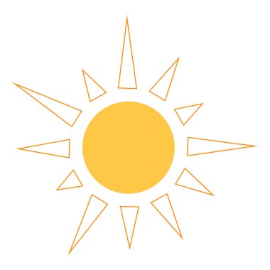 Parlayan güneş, küresel güneş ikonu, karikatür metin çerçevesi, çeşitli dairesel konuşma baloncukları, sohbet