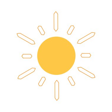 Parlayan güneş, küresel güneş ikonu, karikatür metin çerçevesi, çeşitli dairesel konuşma baloncukları, sohbet