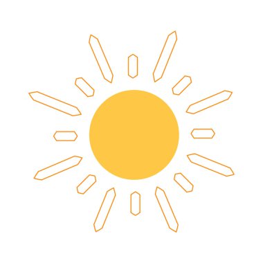 Parlayan güneş, küresel güneş ikonu, karikatür metin çerçevesi, çeşitli dairesel konuşma baloncukları, sohbet