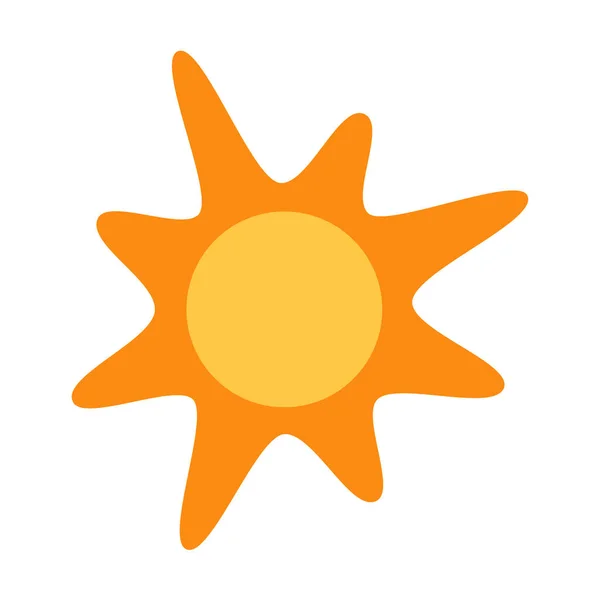 Sol Brillante Icono Del Sol Esférico Marco Texto Dibujos Animados — Vector de stock