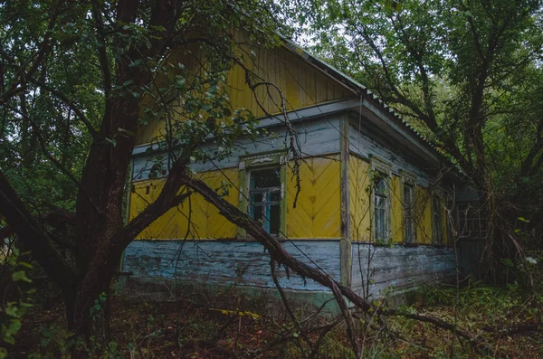 Casa Pueblo Pueblo Buryakovka Zona Exclusión Chernobl — Foto de Stock