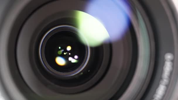 Macro Shot Camera Lens Flare Optical Glass Process Zooming Camera — Video