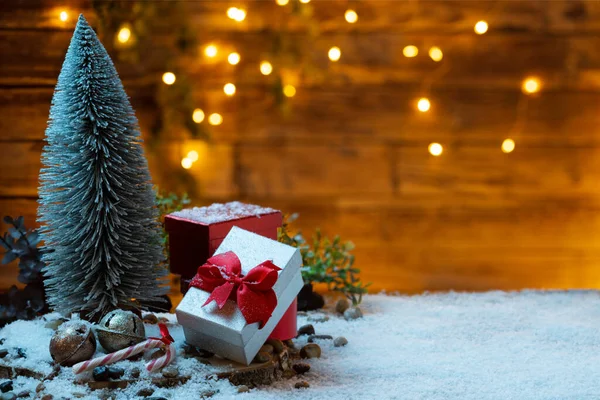 Şık bir arkaplan ve Noel süslemesi