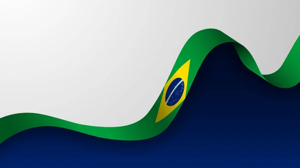 Eps10 Vector Patriottische Achtergrond Met Brazilië Vlag Kleuren Een Element — Stockvector